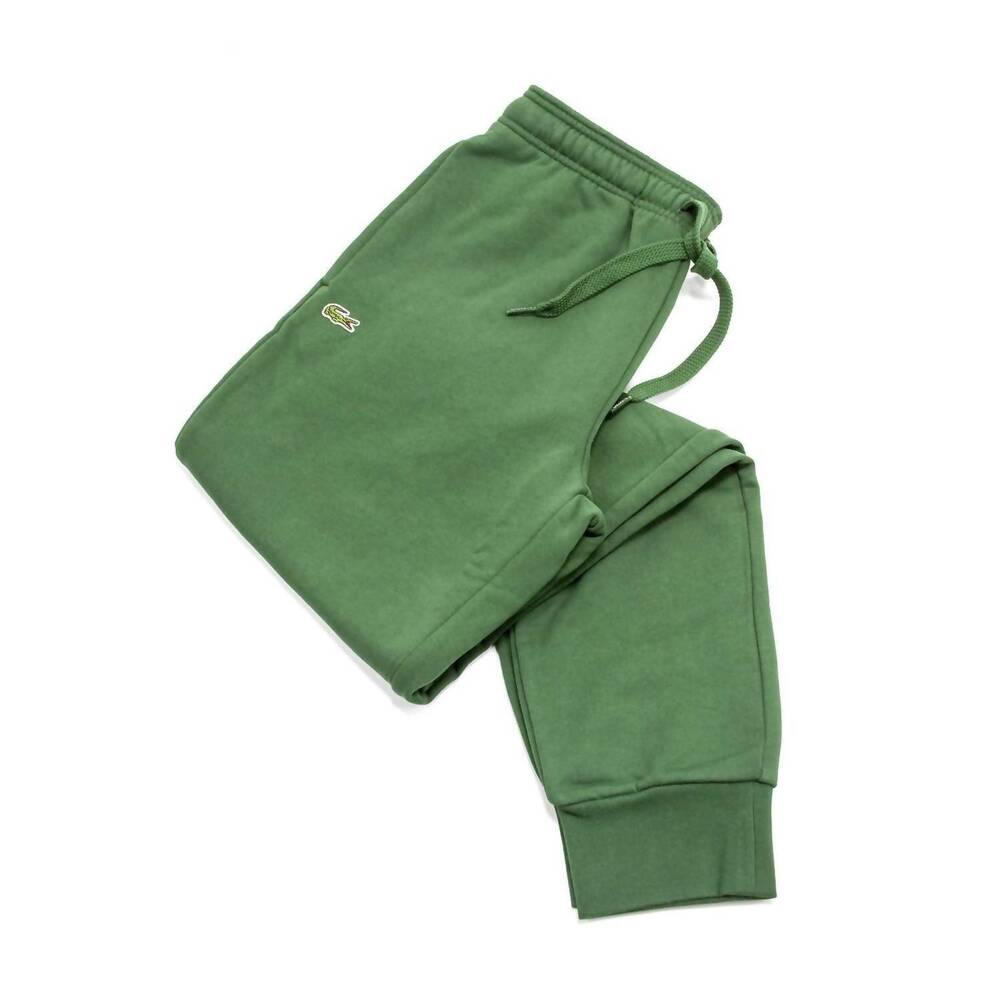 NEW LACOSTE men's sport fleece pants in green